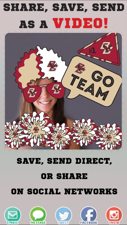 Boston College Eagles Animated Selfie Stickers