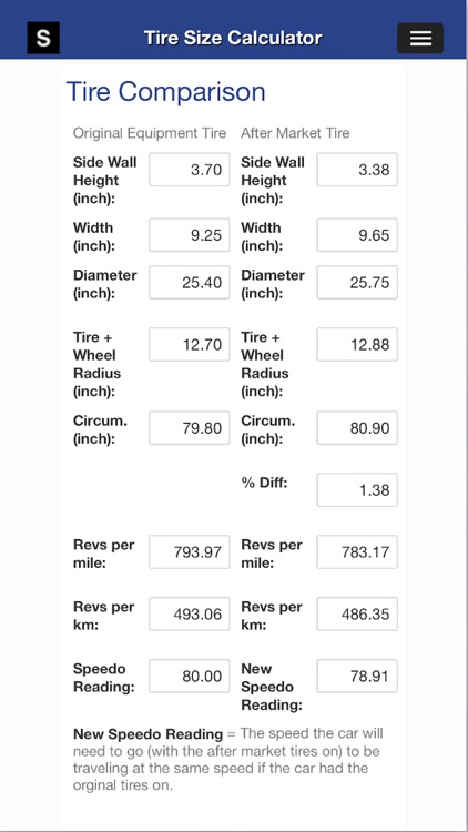 Gear Speed and Tire Size screenshot-4
