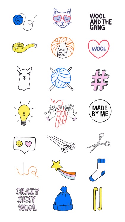 Knitting Emoji Stickers