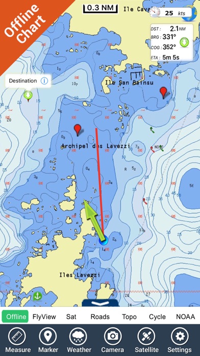 Marine: Mediterranean Sea - GPS Map Navigator Screenshot 5