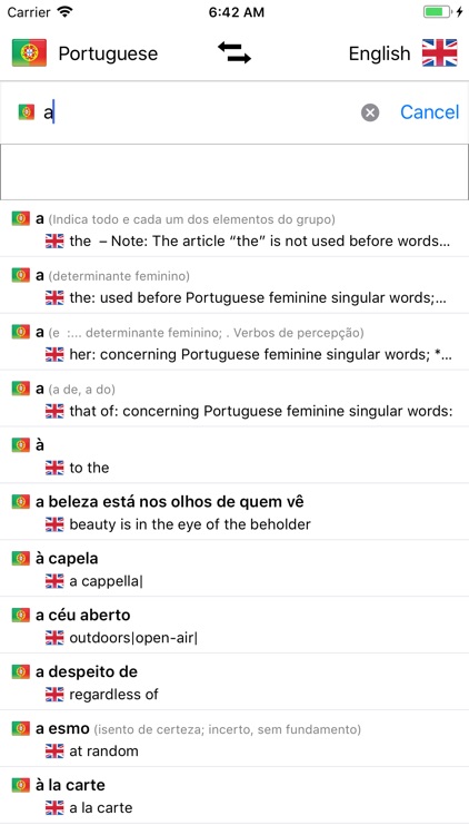 Portuguese/English Dictionary screenshot-3