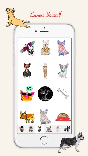 French Bulldog Emoji Stickers(圖5)-速報App