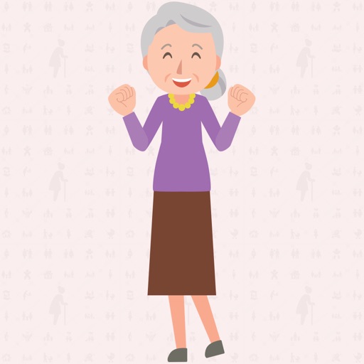 Old woman : Animated Stickers icon