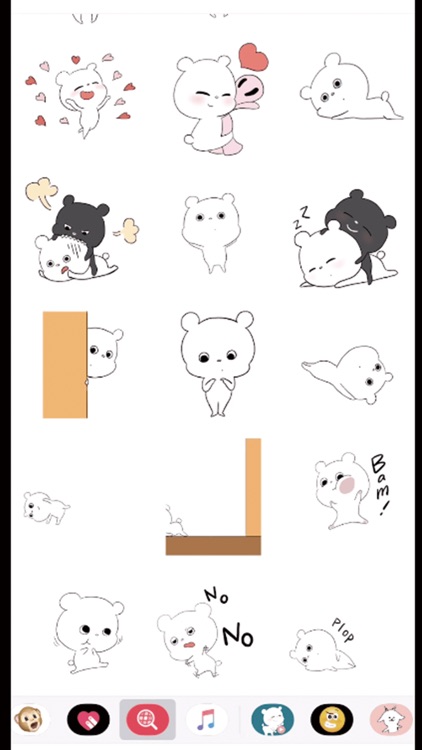 Animated white bear stickers