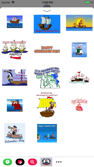 Columbus Day GIF Stickers 2017 screenshot 2