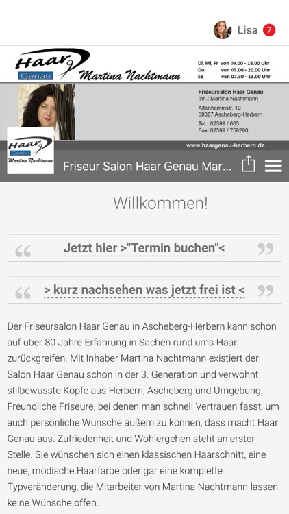 Friseur Salon Haar Genau