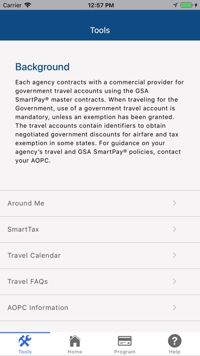 GSA SmartPay® TravelCard screenshot 2
