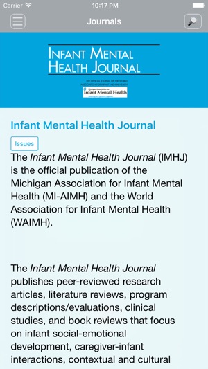 Infant Mental Health Journal(圖2)-速報App