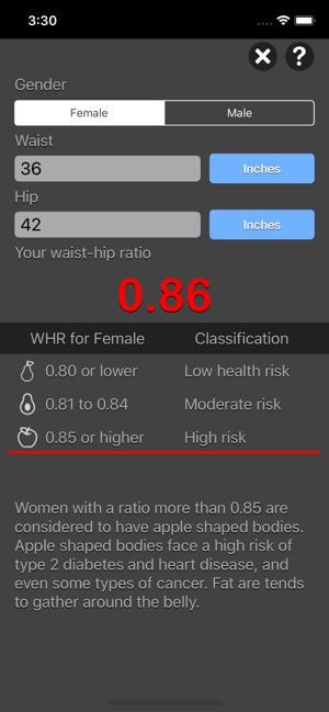 Waist to Hip Ratio Calc(圖6)-速報App