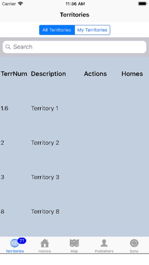 Territory Organizer Mobile