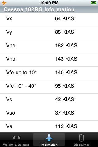 Cessna 182RG (Cessna R182) Weight and Balance C... screenshot 3