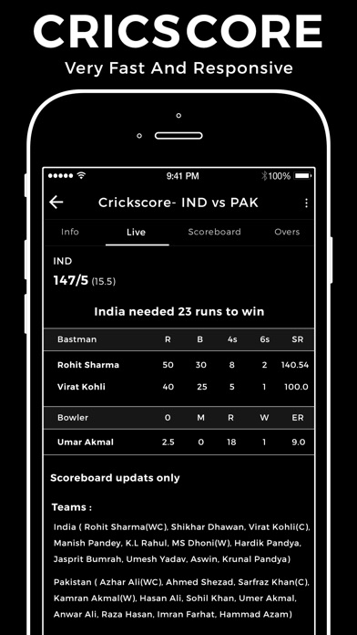 Cricket Live Line - CricScore screenshot 2