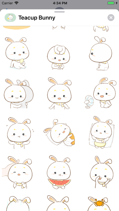 Teacup Bunny Animated Stickers screenshot 2