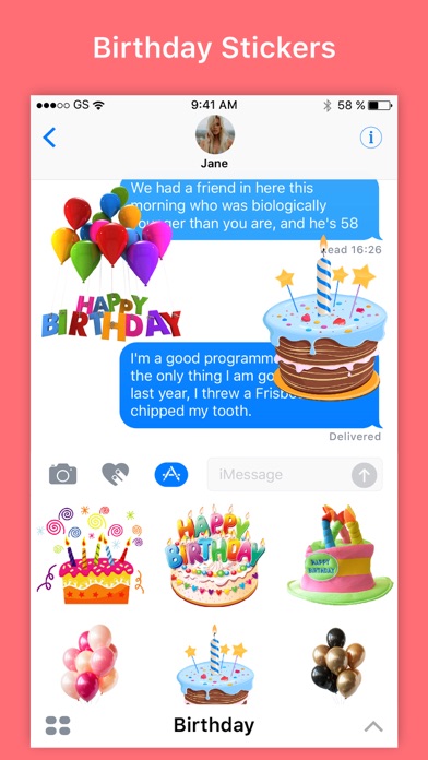 Wish Happy Birthday by Sticker screenshot 2