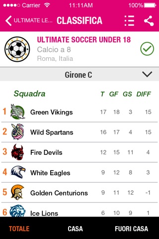 Gazzetta Football League screenshot 4