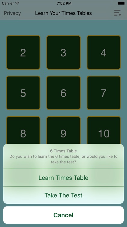 Learn Your Times Tables