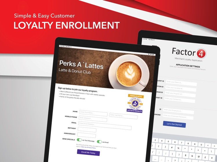 F4 Loyalty Enrollment App