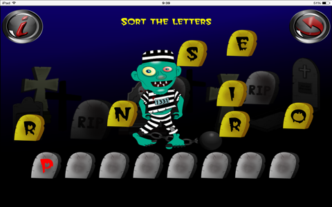 Halloween Zombie ABC Game Lite screenshot 4