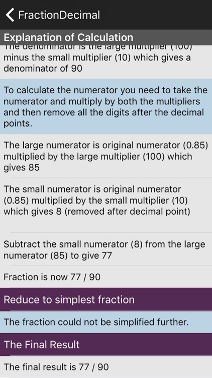 Fractions/Decimals/Fractions
