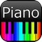 Rainbow beautiful keyboard of the piano and marimba and accordion, will appear cute note