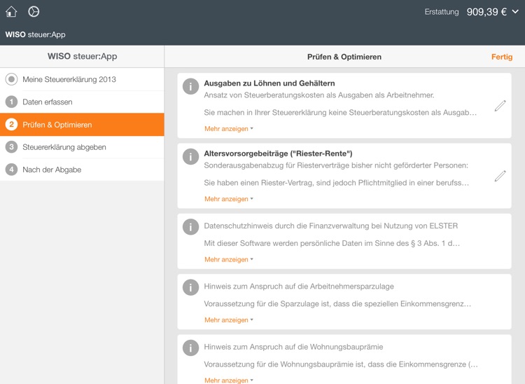 WISO steuer:App 2014 screenshot-4