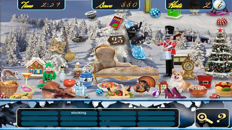 Hidden Objects Winter Snow Christmas Holiday Time screenshot-3