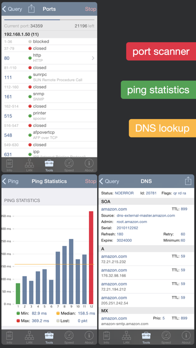 Network Analyzer - ping, traceroute, whois, net speed, port & wifi scanner Screenshot 4