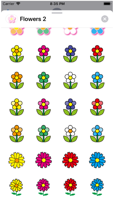 Flowers 2 Stickers screenshot 2