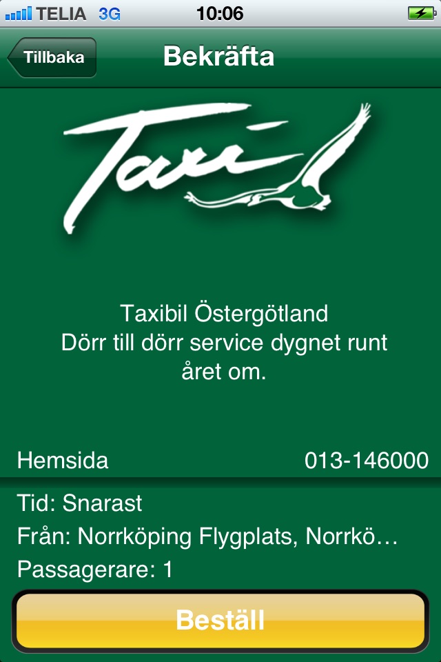 Taxibil i Östergötland screenshot 2