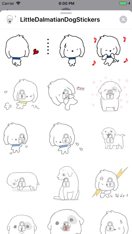 Little Dalmatian Dog Stickers screenshot-3