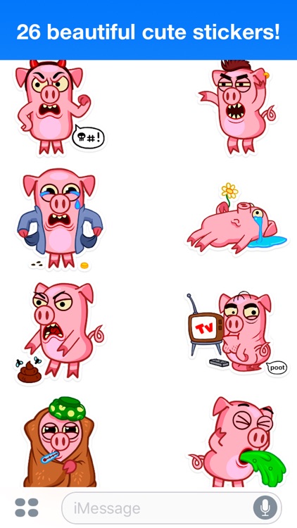 Pig Willie - Cute stickers screenshot-4