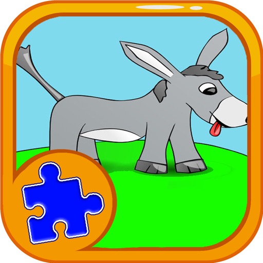 Animal Games Jigsaw Puzzle Donkey Edition iOS App
