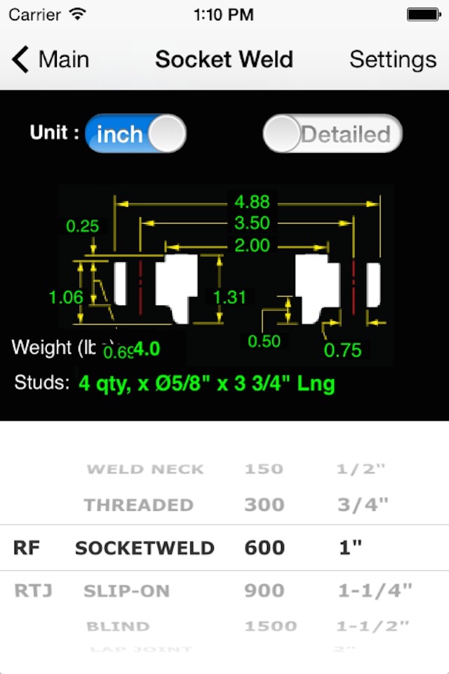 Piping and Flange Handbook screenshot 2