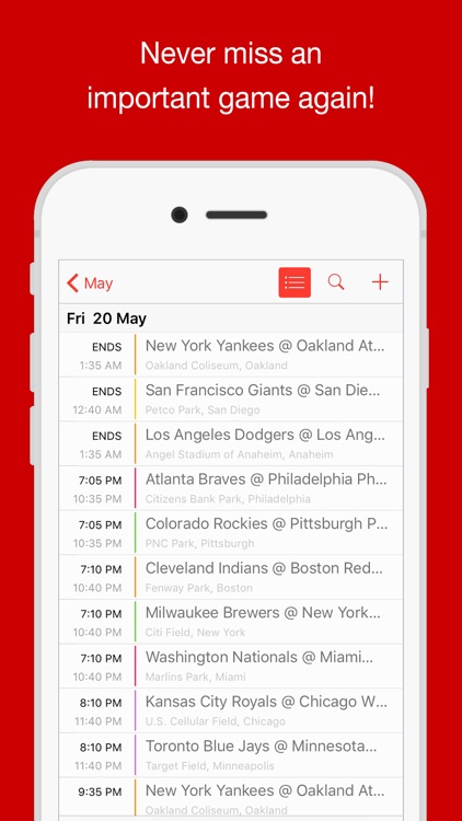 Baseball Schedules MLB edition screenshot-4