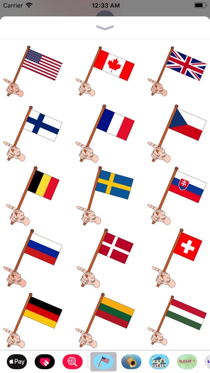 Flag Waving Stickers