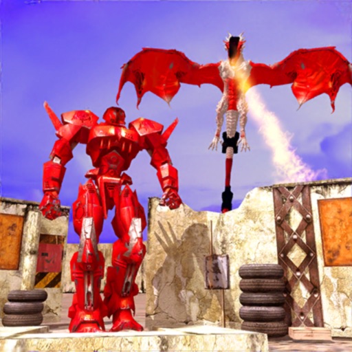 Dragon Simulator War Robot Fly