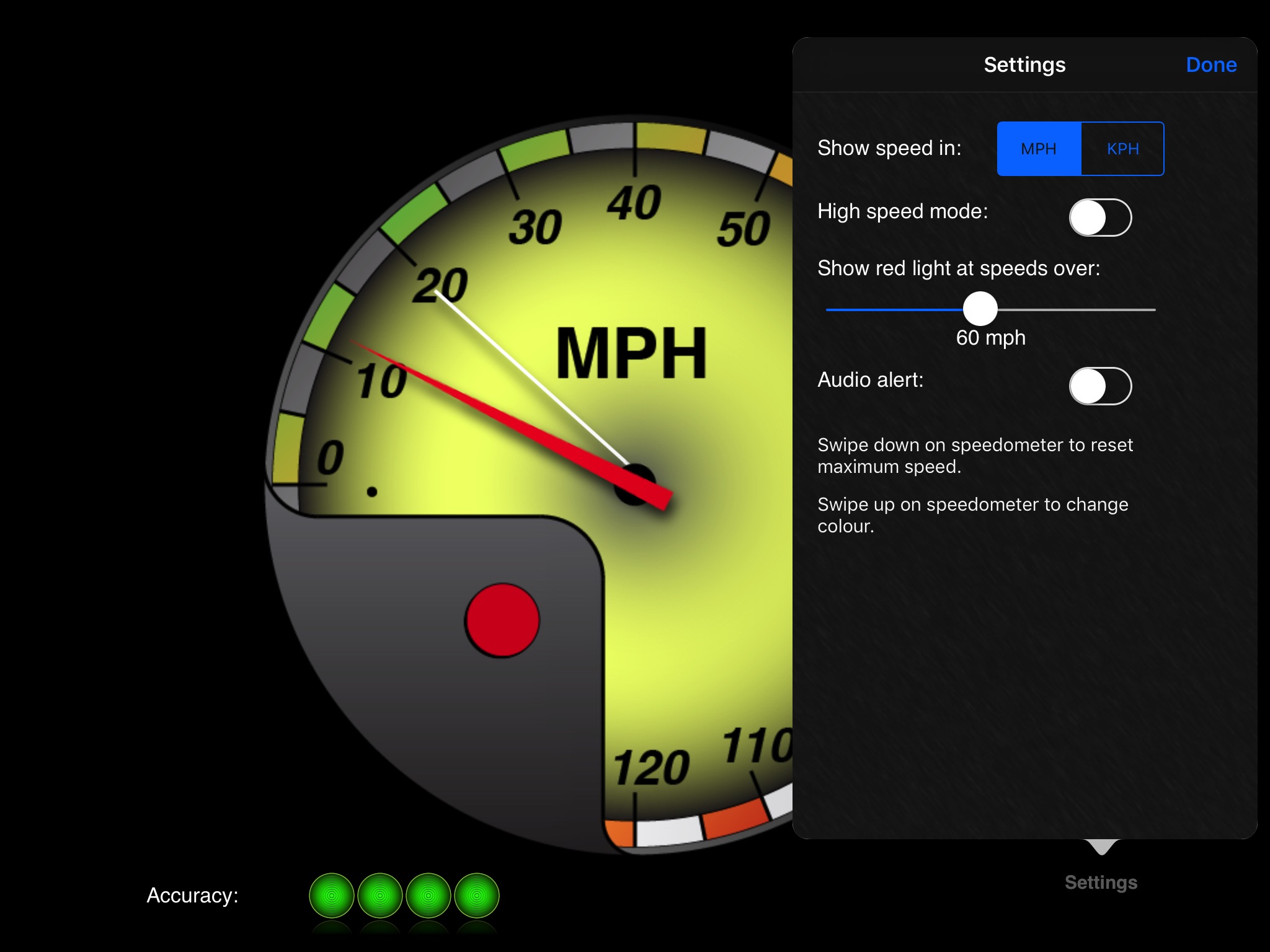 MPH/KPH Speedometer screenshot 2