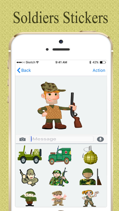 Army Soldiers Emojis screenshot 3