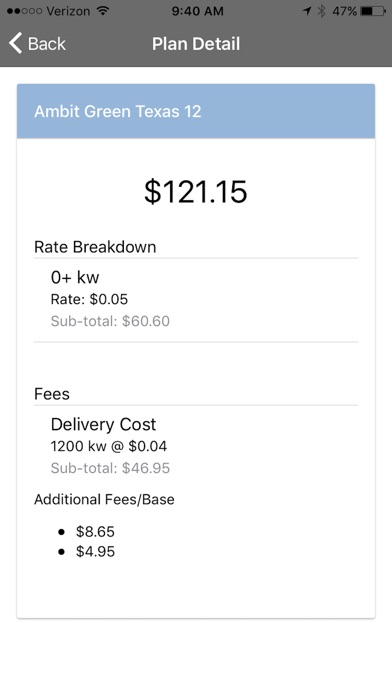 Energy Bill Estimator screenshot 3