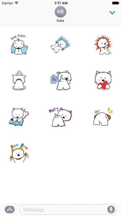 Cute Westie White Dog Sticker screenshot 3