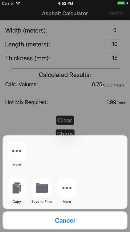 Asphalt Calculator One