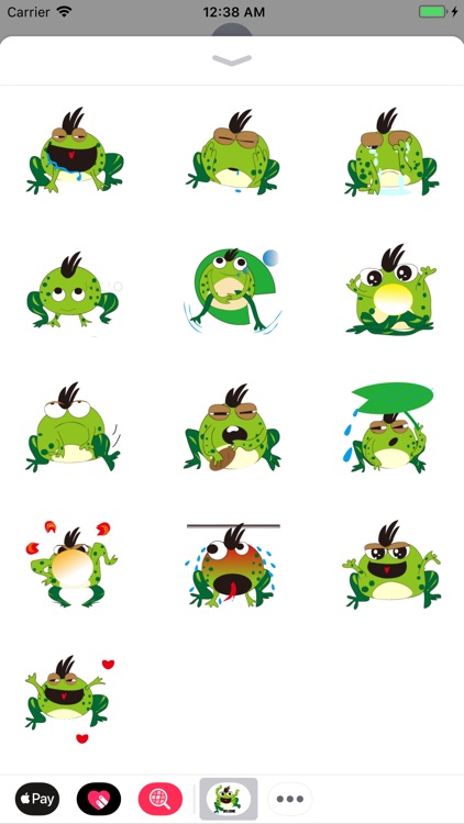 Green Frog Animated Stickers
