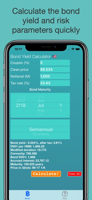 TAP Bond Yield Calculator