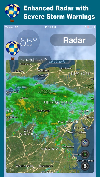 RainSensor weather radar app