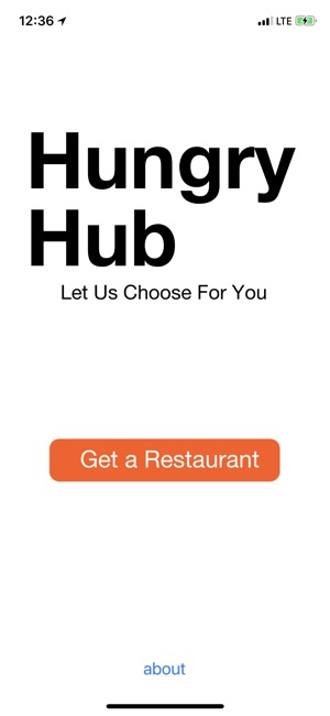 Hungry Hub - Restaurant Picker