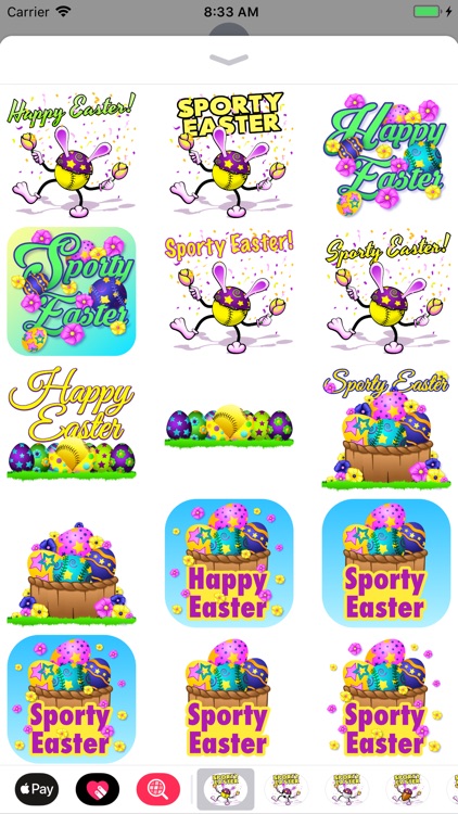 Easter Softball Stickers