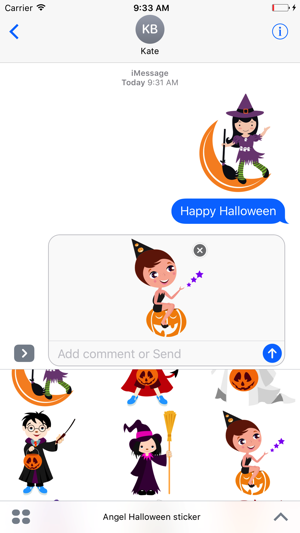 Angel Halloween sticker