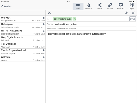 Encrypted Email Tutanota screenshot 4