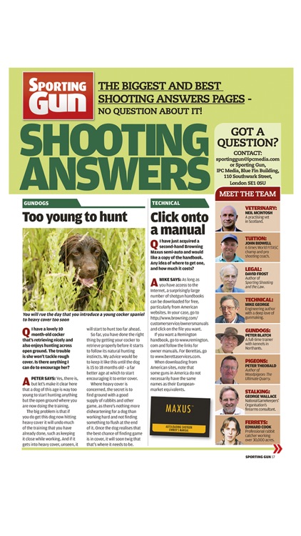 Sporting Gun Magazine INT