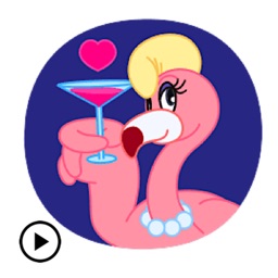 Animated Charming Flamingo